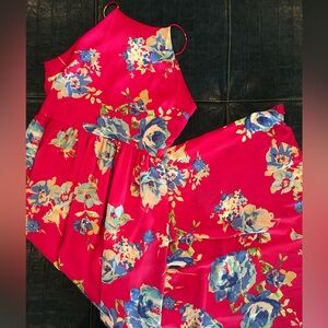 Everly Pink Floral Maxi Dress - Size Large